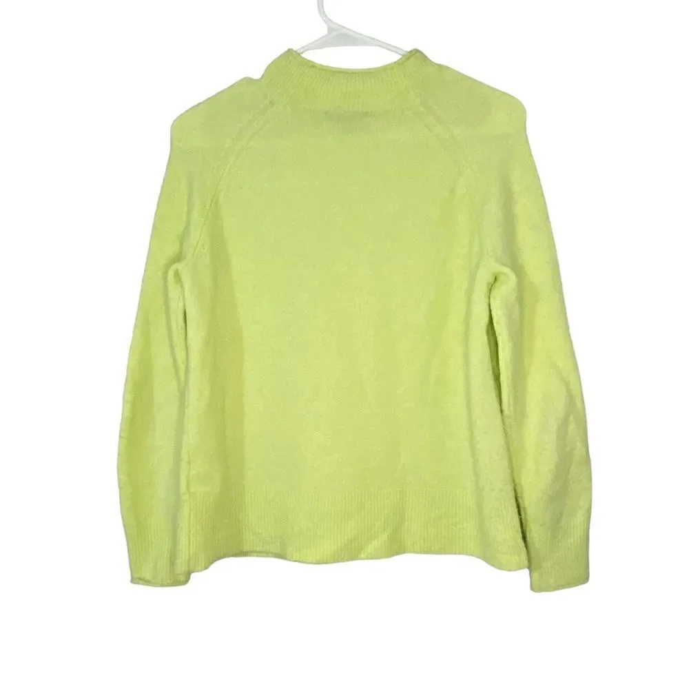 J. Crew Rollneck Sweater in Supersoft yarn . Style Bd613 crisp lettuce yellow